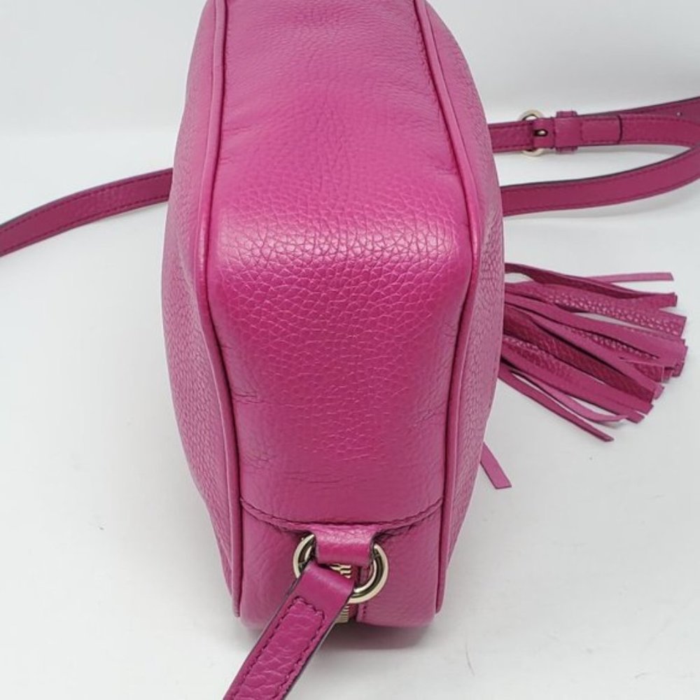 Auth Gucci Disco Camera Fuchsia Crossbody Bag - Picture 8 of 16